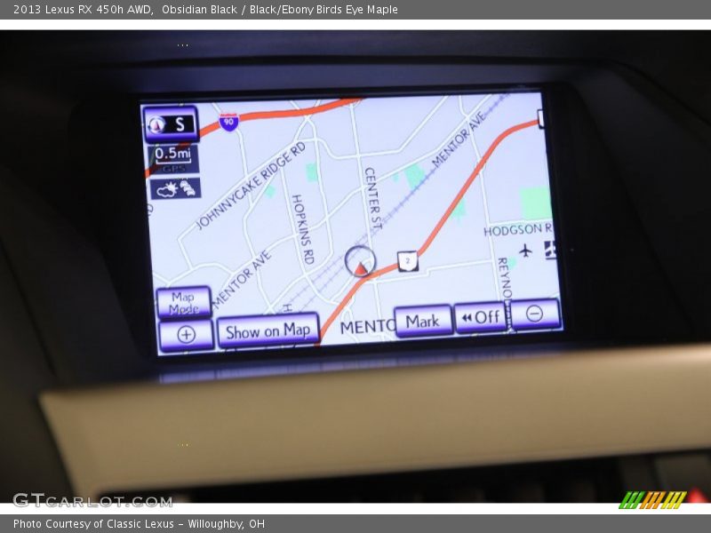 Obsidian Black / Black/Ebony Birds Eye Maple 2013 Lexus RX 450h AWD