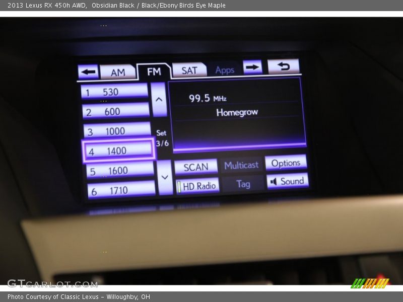 Obsidian Black / Black/Ebony Birds Eye Maple 2013 Lexus RX 450h AWD
