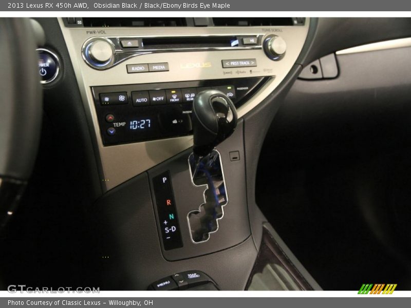 Obsidian Black / Black/Ebony Birds Eye Maple 2013 Lexus RX 450h AWD