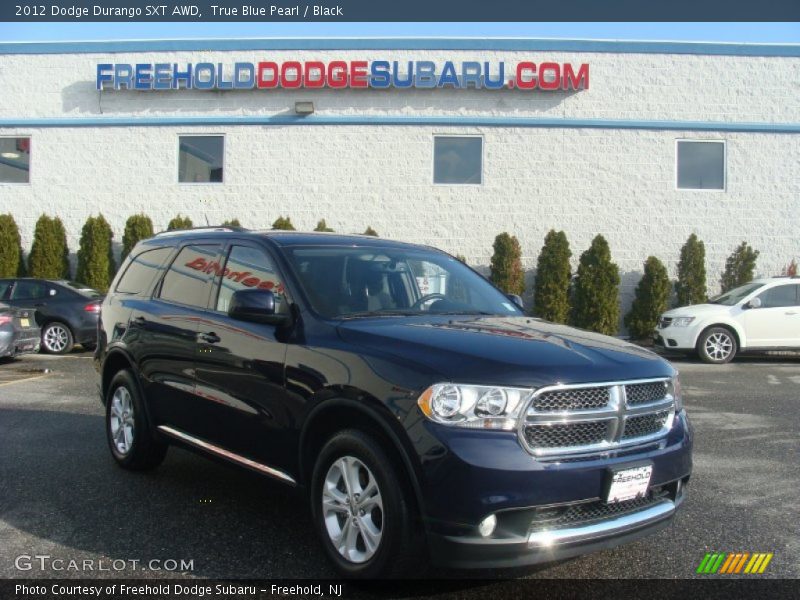 True Blue Pearl / Black 2012 Dodge Durango SXT AWD