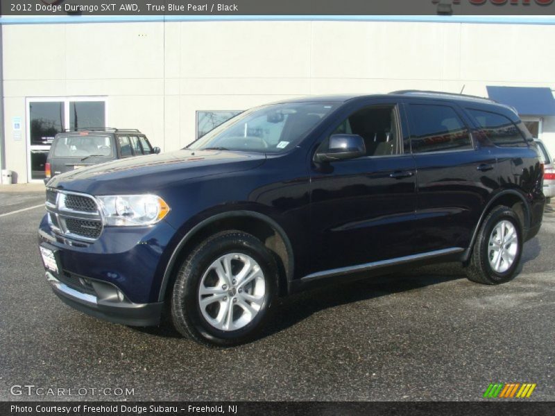 True Blue Pearl / Black 2012 Dodge Durango SXT AWD
