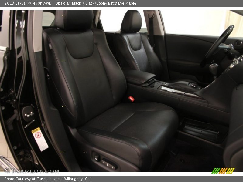 Obsidian Black / Black/Ebony Birds Eye Maple 2013 Lexus RX 450h AWD