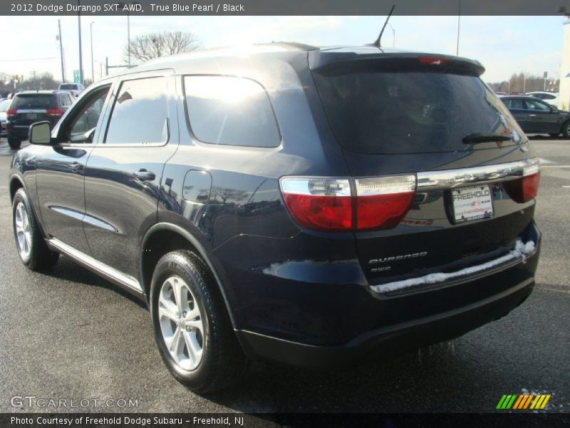 True Blue Pearl / Black 2012 Dodge Durango SXT AWD