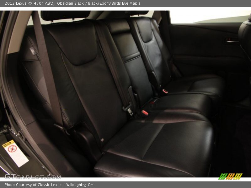 Obsidian Black / Black/Ebony Birds Eye Maple 2013 Lexus RX 450h AWD