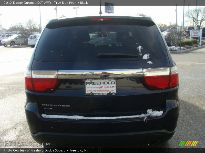 True Blue Pearl / Black 2012 Dodge Durango SXT AWD