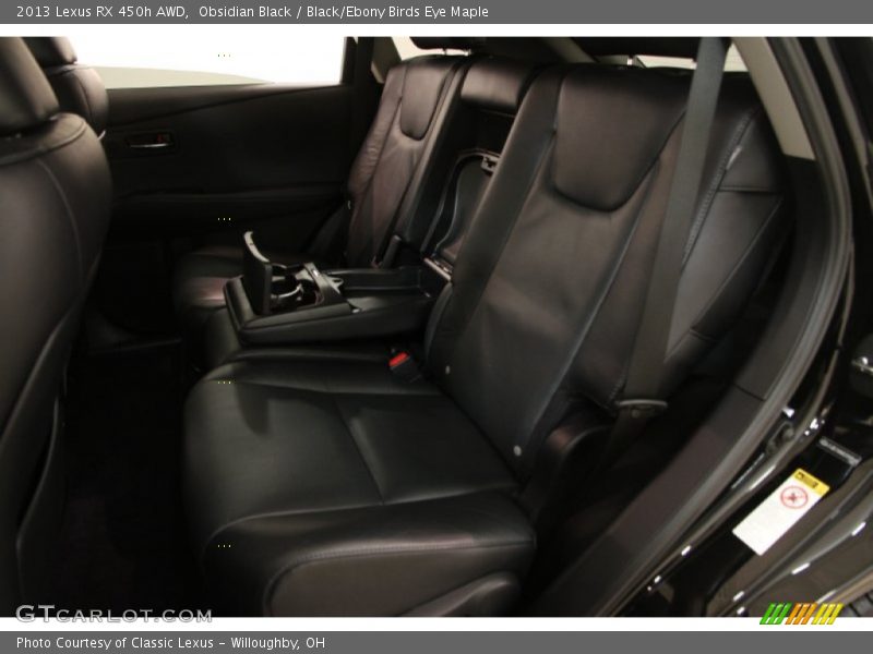 Obsidian Black / Black/Ebony Birds Eye Maple 2013 Lexus RX 450h AWD