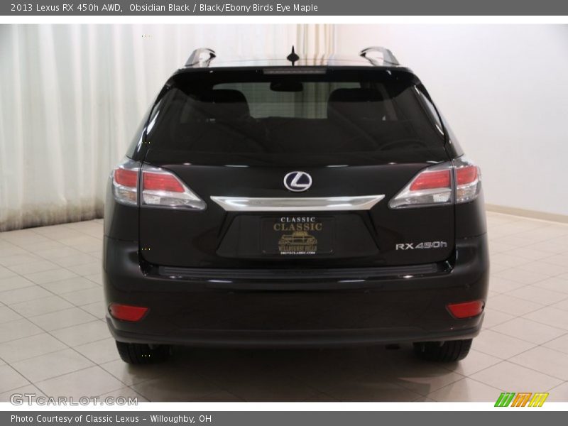 Obsidian Black / Black/Ebony Birds Eye Maple 2013 Lexus RX 450h AWD