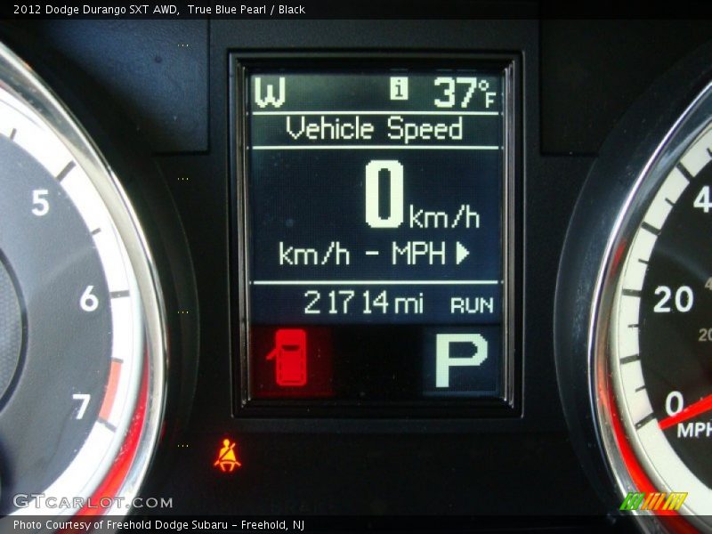 True Blue Pearl / Black 2012 Dodge Durango SXT AWD