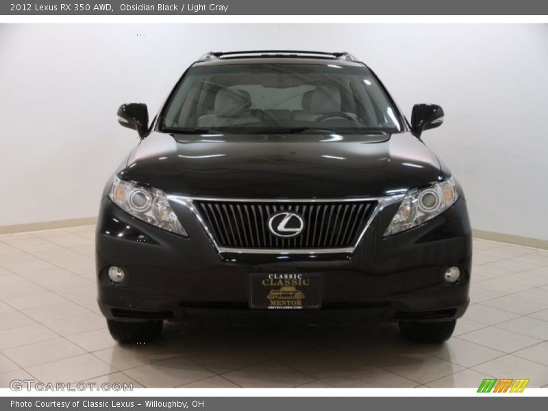 Obsidian Black / Light Gray 2012 Lexus RX 350 AWD