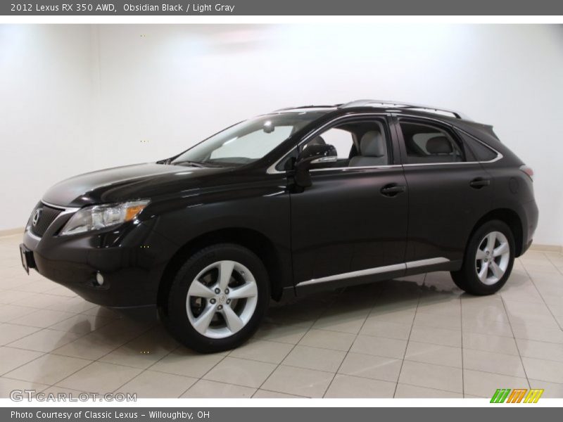 Obsidian Black / Light Gray 2012 Lexus RX 350 AWD