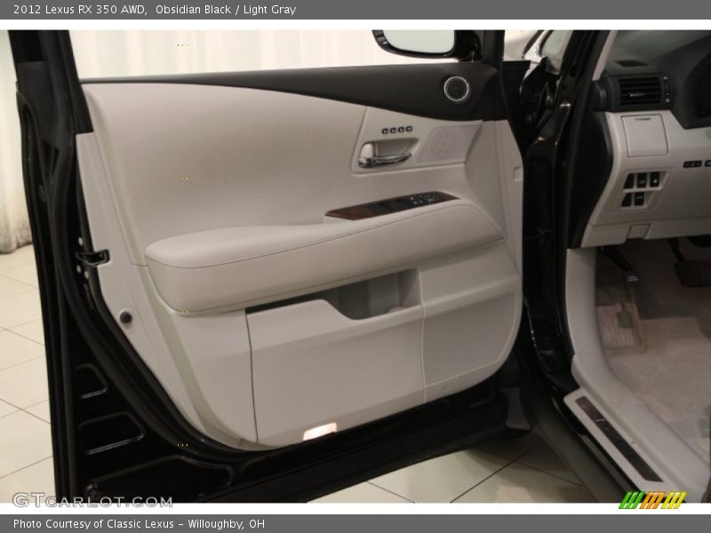 Obsidian Black / Light Gray 2012 Lexus RX 350 AWD