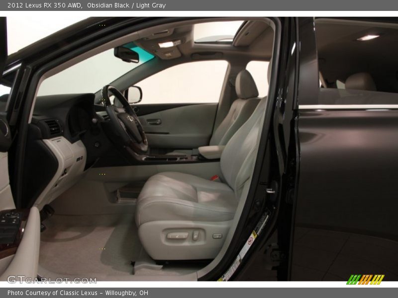 Obsidian Black / Light Gray 2012 Lexus RX 350 AWD
