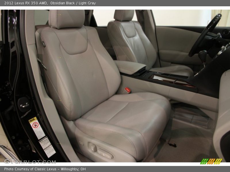Obsidian Black / Light Gray 2012 Lexus RX 350 AWD