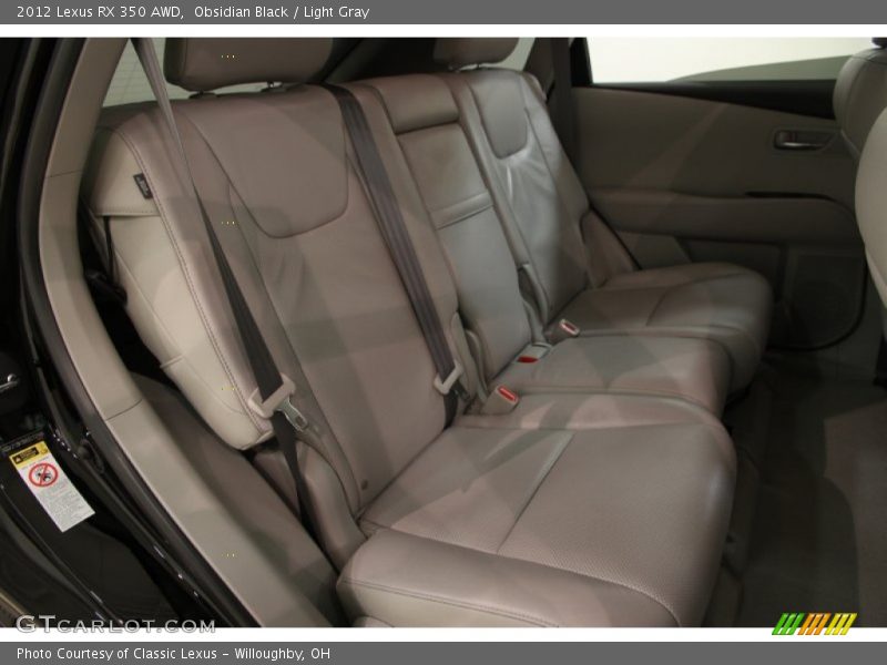 Obsidian Black / Light Gray 2012 Lexus RX 350 AWD