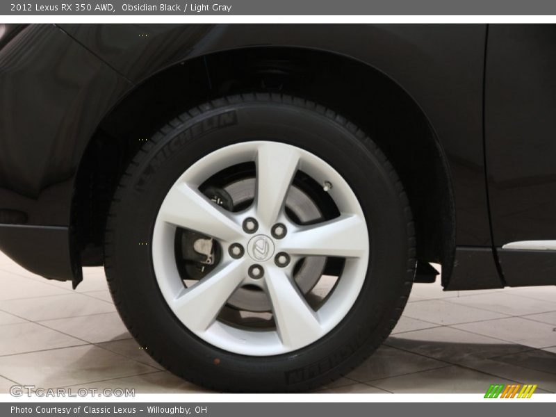 Obsidian Black / Light Gray 2012 Lexus RX 350 AWD