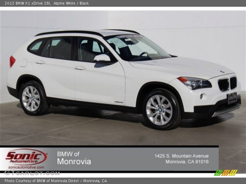 Alpine White / Black 2013 BMW X1 xDrive 28i