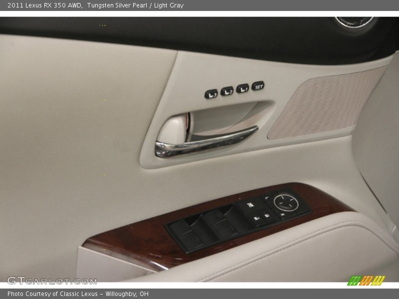 Tungsten Silver Pearl / Light Gray 2011 Lexus RX 350 AWD