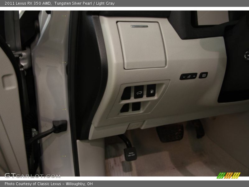 Tungsten Silver Pearl / Light Gray 2011 Lexus RX 350 AWD