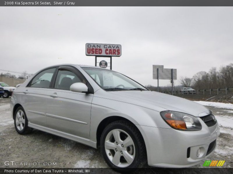 Silver / Gray 2008 Kia Spectra SX Sedan