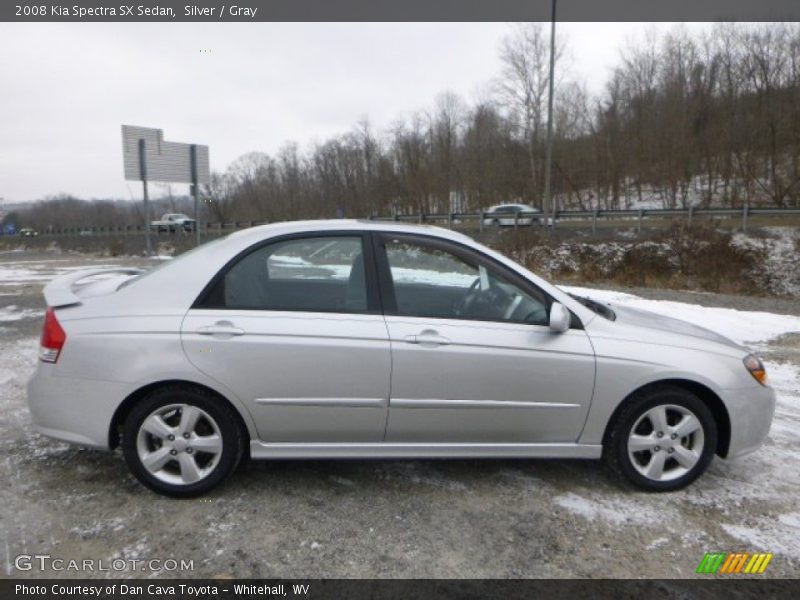 Silver / Gray 2008 Kia Spectra SX Sedan
