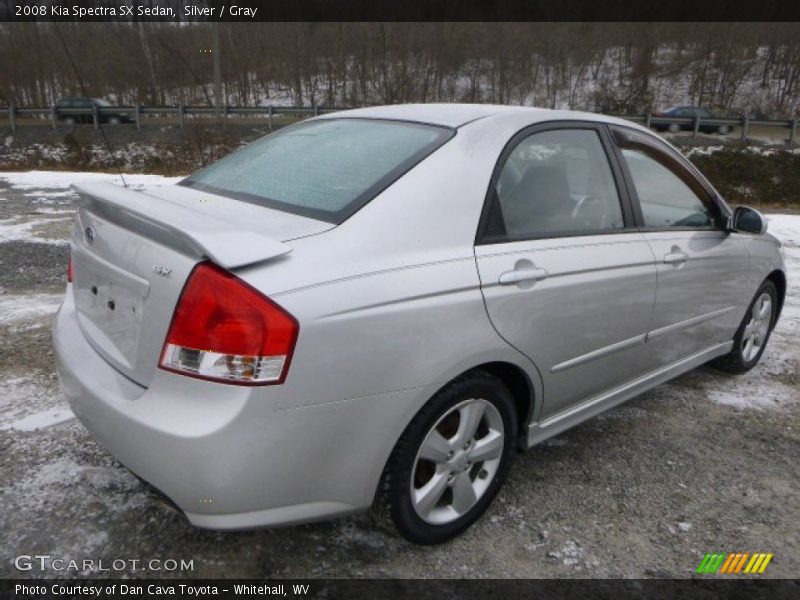 Silver / Gray 2008 Kia Spectra SX Sedan