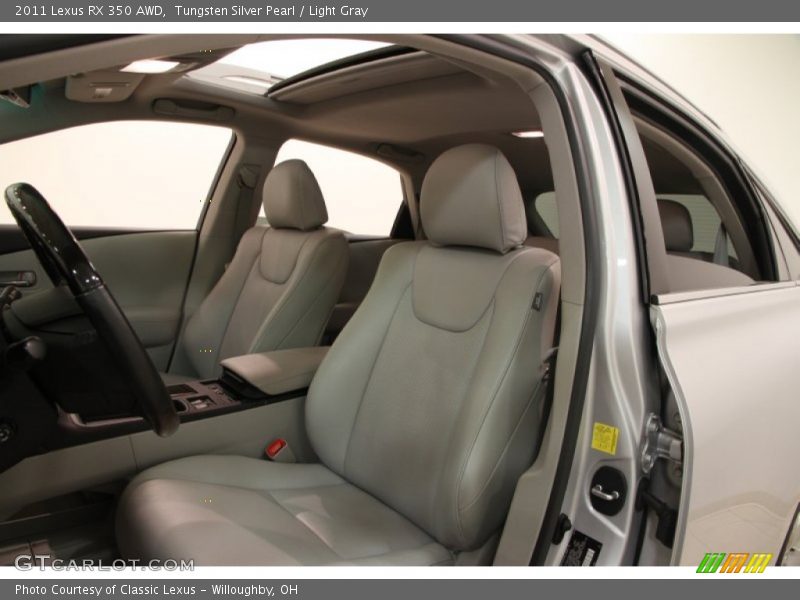 Tungsten Silver Pearl / Light Gray 2011 Lexus RX 350 AWD