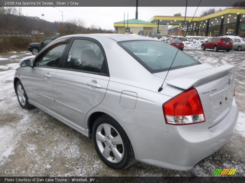 Silver / Gray 2008 Kia Spectra SX Sedan
