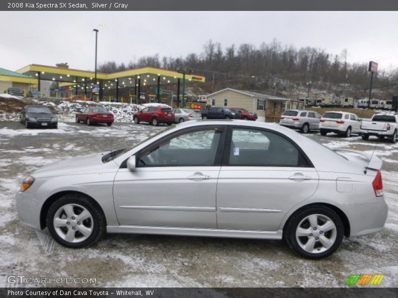 Silver / Gray 2008 Kia Spectra SX Sedan