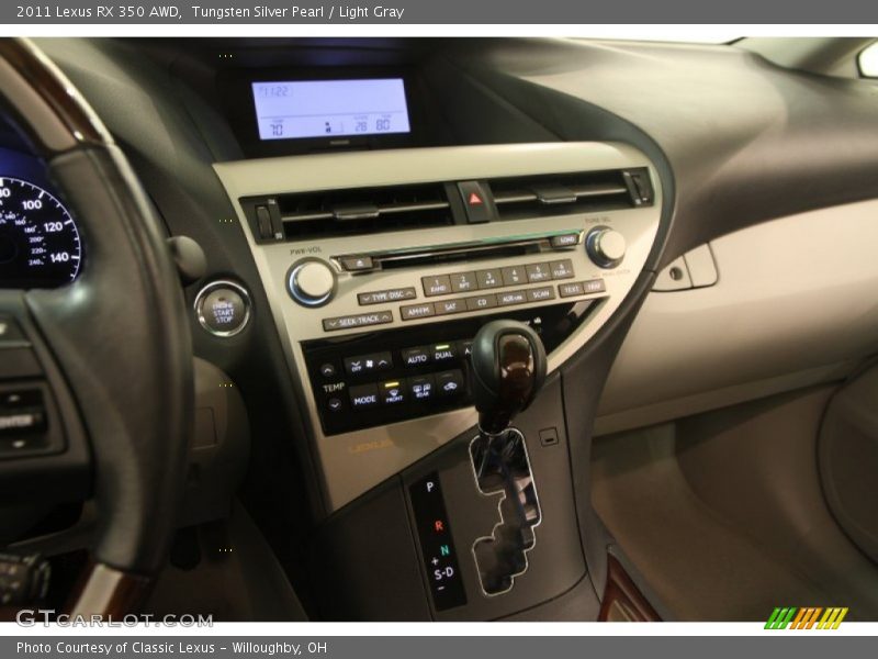Tungsten Silver Pearl / Light Gray 2011 Lexus RX 350 AWD