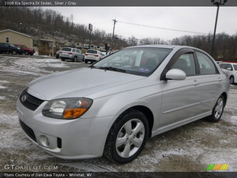 Silver / Gray 2008 Kia Spectra SX Sedan