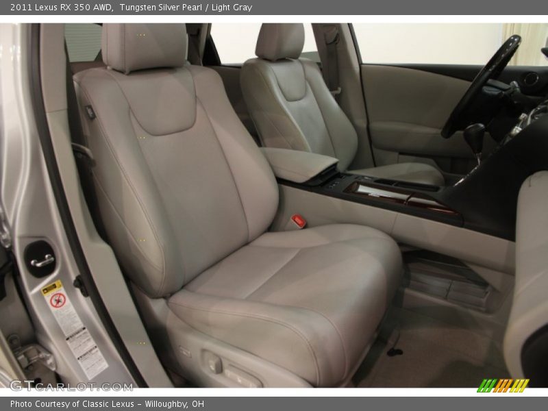 Tungsten Silver Pearl / Light Gray 2011 Lexus RX 350 AWD
