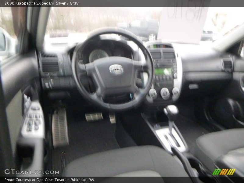 Silver / Gray 2008 Kia Spectra SX Sedan