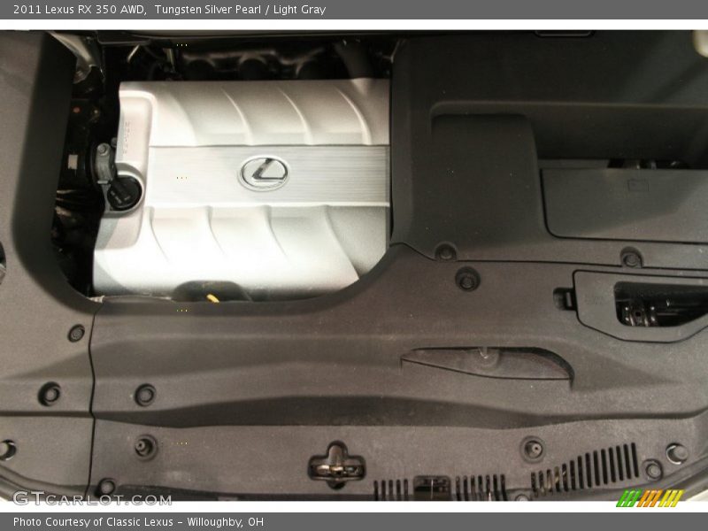 Tungsten Silver Pearl / Light Gray 2011 Lexus RX 350 AWD
