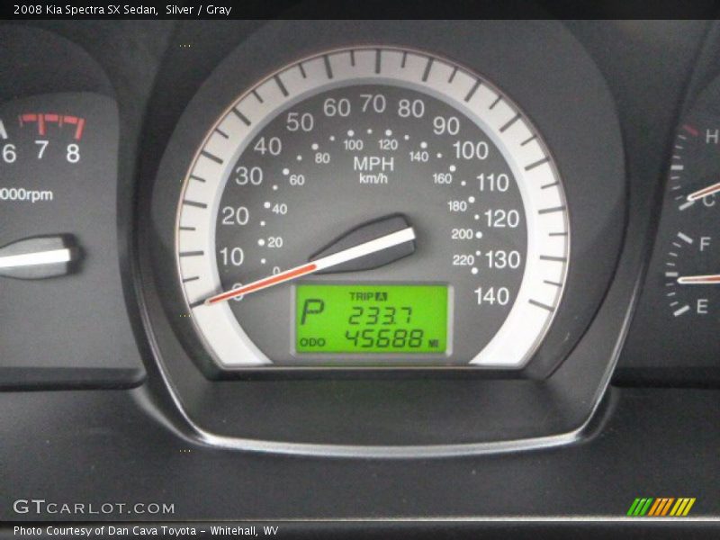 Silver / Gray 2008 Kia Spectra SX Sedan