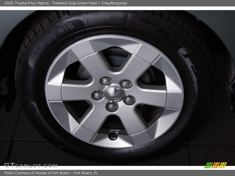 Tideland Gray Green Pearl / Gray/Burgundy 2005 Toyota Prius Hybrid