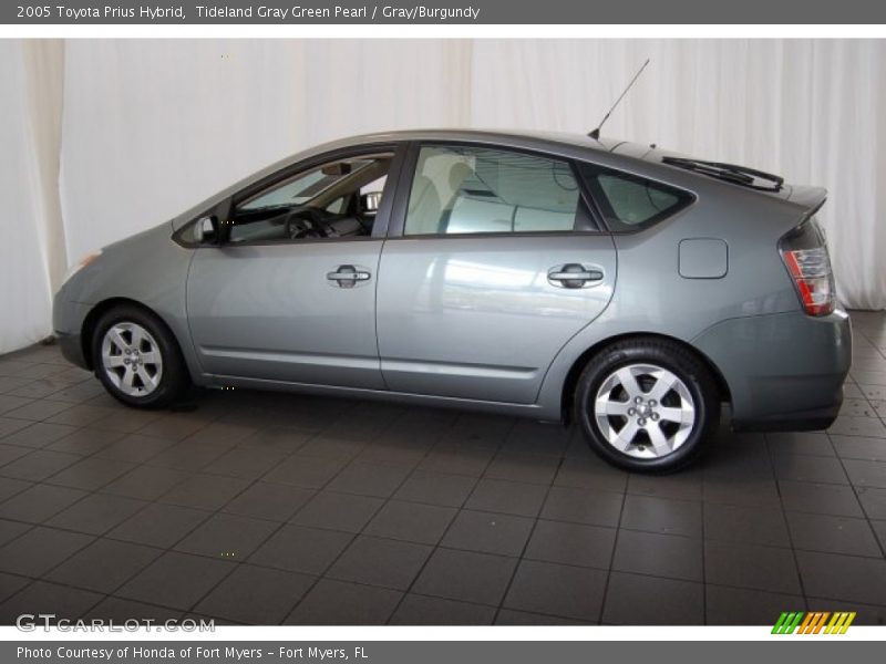 Tideland Gray Green Pearl / Gray/Burgundy 2005 Toyota Prius Hybrid