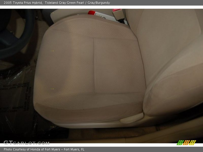 Tideland Gray Green Pearl / Gray/Burgundy 2005 Toyota Prius Hybrid