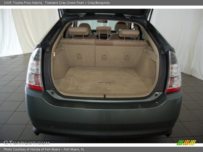 Tideland Gray Green Pearl / Gray/Burgundy 2005 Toyota Prius Hybrid