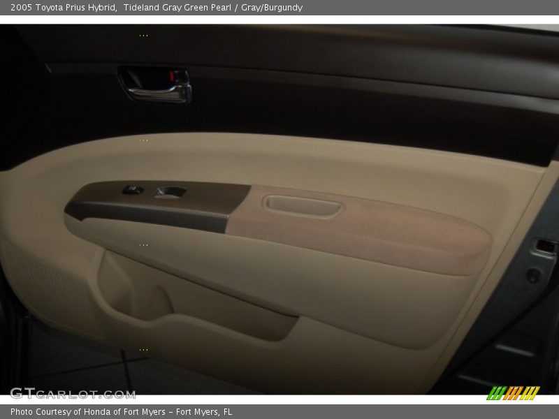 Tideland Gray Green Pearl / Gray/Burgundy 2005 Toyota Prius Hybrid