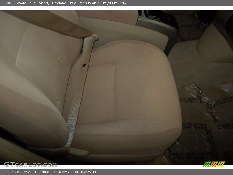 Tideland Gray Green Pearl / Gray/Burgundy 2005 Toyota Prius Hybrid