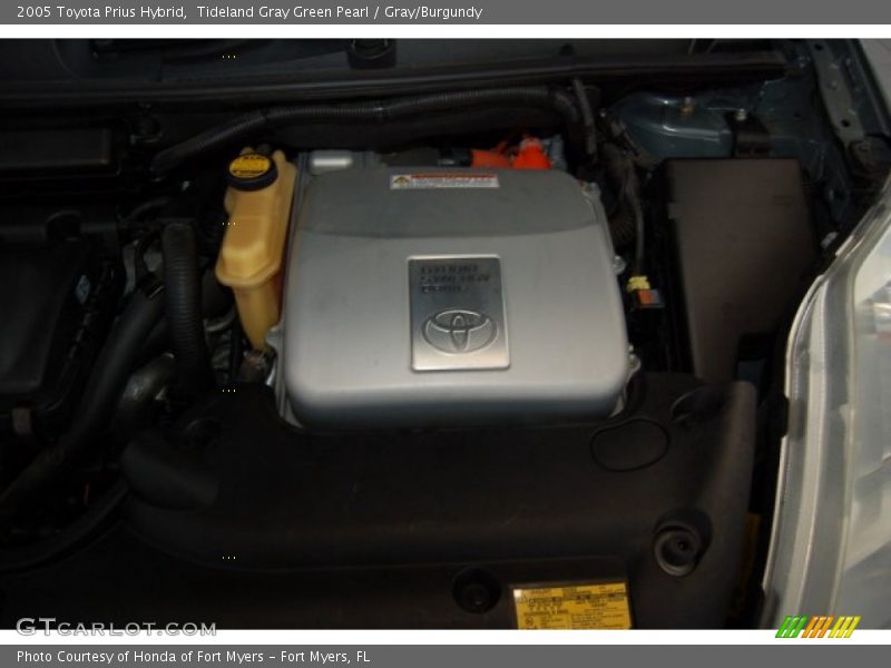 Tideland Gray Green Pearl / Gray/Burgundy 2005 Toyota Prius Hybrid