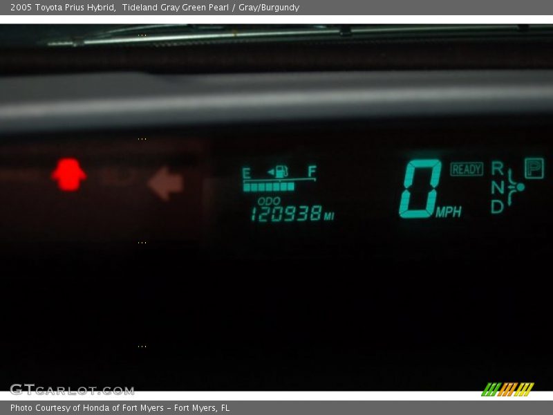 Tideland Gray Green Pearl / Gray/Burgundy 2005 Toyota Prius Hybrid