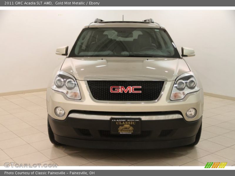 Gold Mist Metallic / Ebony 2011 GMC Acadia SLT AWD