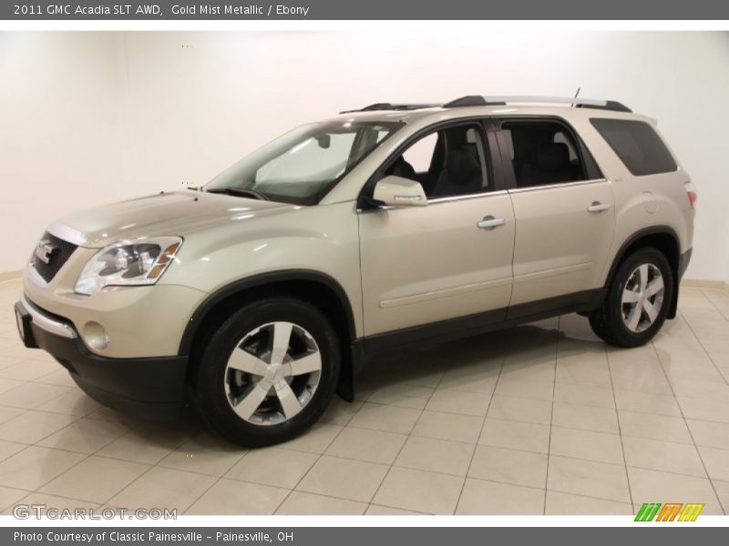 Gold Mist Metallic / Ebony 2011 GMC Acadia SLT AWD