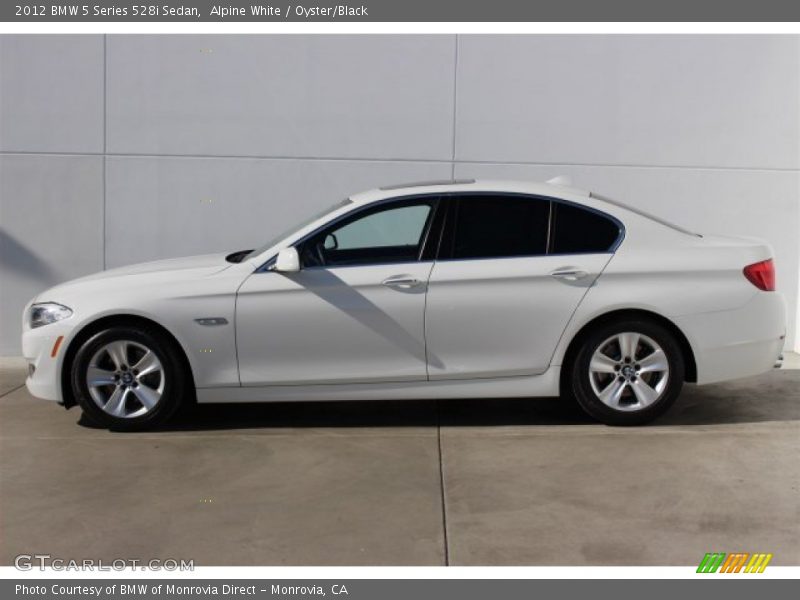 Alpine White / Oyster/Black 2012 BMW 5 Series 528i Sedan