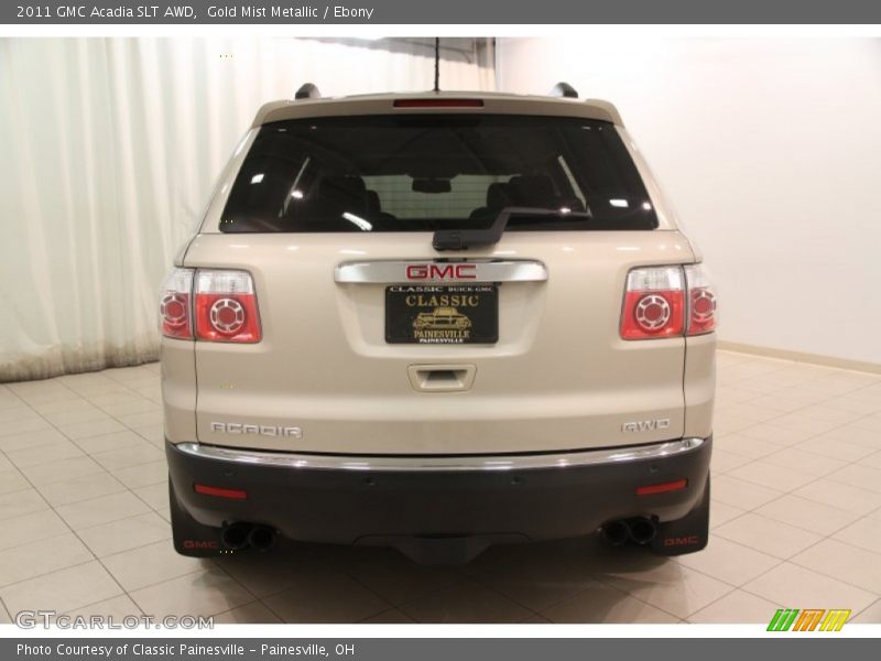 Gold Mist Metallic / Ebony 2011 GMC Acadia SLT AWD