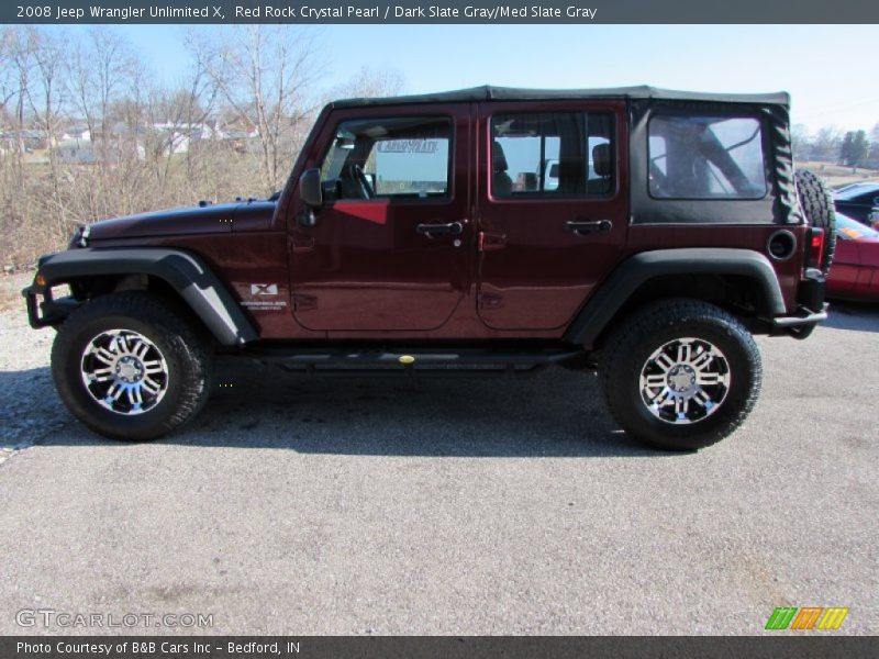 Red Rock Crystal Pearl / Dark Slate Gray/Med Slate Gray 2008 Jeep Wrangler Unlimited X