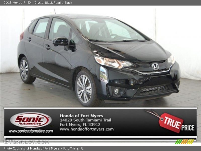Crystal Black Pearl / Black 2015 Honda Fit EX