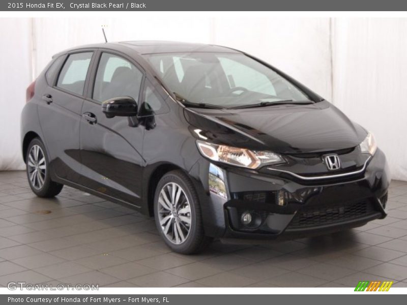 Crystal Black Pearl / Black 2015 Honda Fit EX
