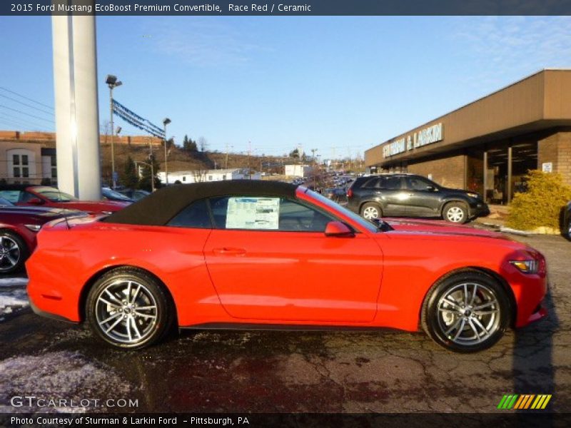 Race Red / Ceramic 2015 Ford Mustang EcoBoost Premium Convertible